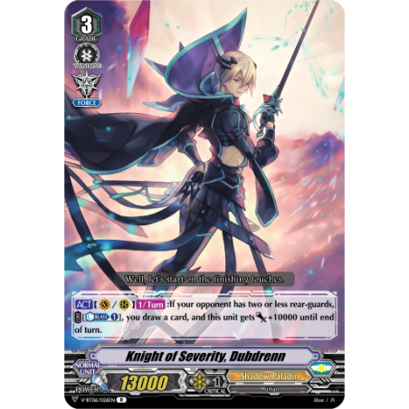 Vanguard_TCG_card_V-BT06_026EN_R_Knight_of_Severity_Dubdrenn_Phantasmal_Steed_Restoration