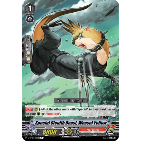 Vanguard_TCG_card_V-BT06_033EN_R_Special_Stealth_Beast_Weasel_Yellow_Phantasmal_Steed_Restoration