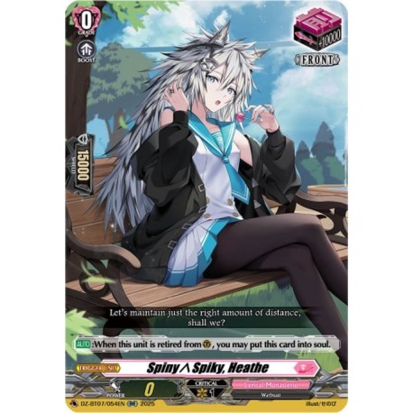 Cardfight Vanguard card DZ-BT07/054EN RR Spiny?Spiky, Heathe Moon Fangs & Cerulean Blaze