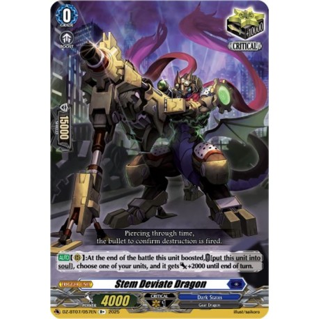Cardfight Vanguard card DZ-BT07/057EN R+ Stem Deviate Dragon Moon Fangs & Cerulean Blaze