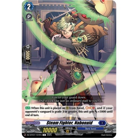 Cardfight Vanguard card DZ-BT07/107EN C Steam Fighter, Nabonaid Moon Fangs & Cerulean Blaze