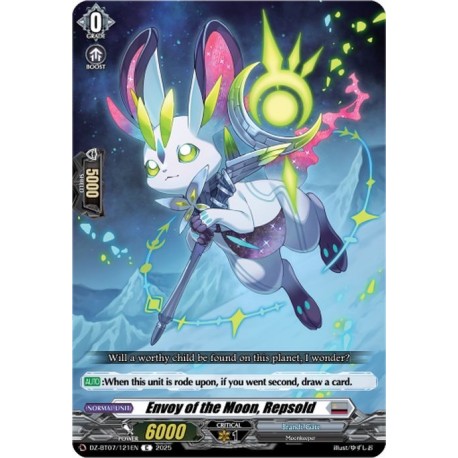 Cardfight Vanguard card DZ-BT07/121EN C Envoy of the Moon, Repsold Moon Fangs & Cerulean Blaze