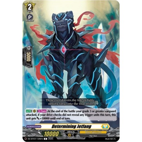 Cardfight Vanguard card DZ-BT07/126EN C Determining Jetfang Moon Fangs & Cerulean Blaze