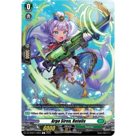 Cardfight Vanguard card DZ-BT07/140EN C Argo Siren, Rotolis Moon Fangs & Cerulean Blaze
