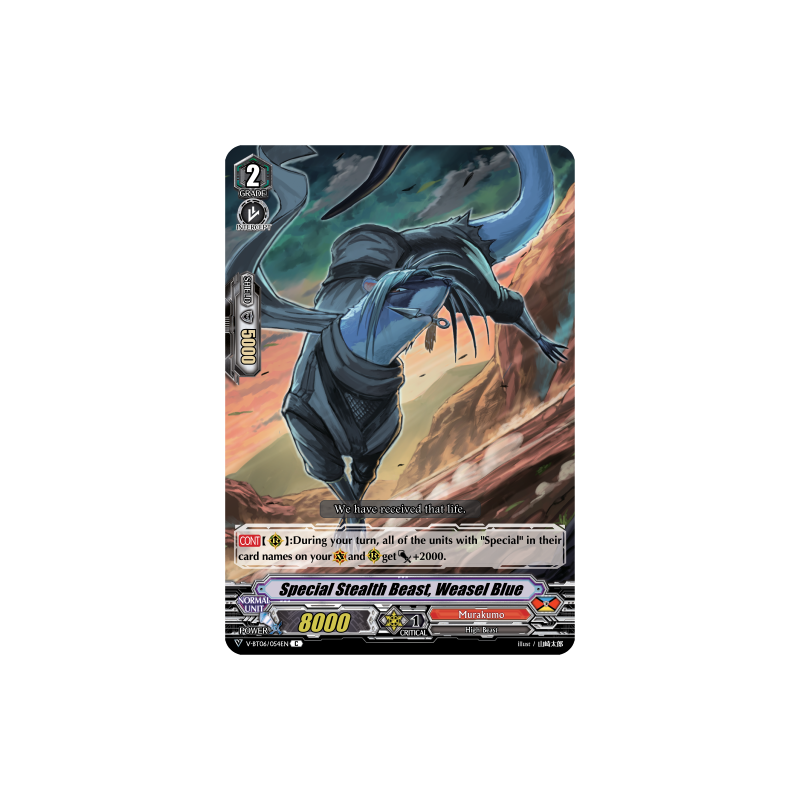Vanguard_TCG_card_V-BT06_054EN_C_Special_Stealth_Beast_Weasel_Blue_Phantasmal_Steed_Restoration