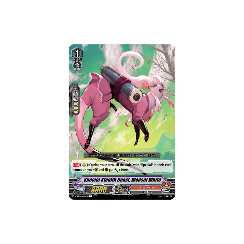 Vanguard_TCG_card_V-BT06_056EN_C_Special_Stealth_Beast_Weasel_White_Phantasmal_Steed_Restoration