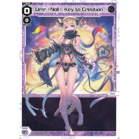Wixoss card WXDi-P16-029[EN] Umr =Noll=, Key to Creation  LC   Legendary DIVA