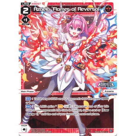 Wixoss card WXDi-P16-039[EN] Azaela Flames of Reversal LC   Legendary DIVA