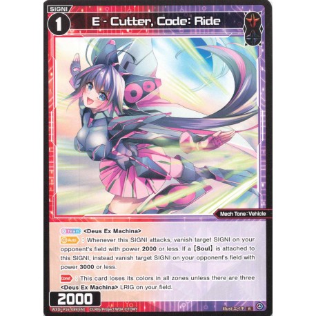 Wixoss card WXDi-P16-089[EN] E - Cutter, Code: Ride  R   Legendary DIVA