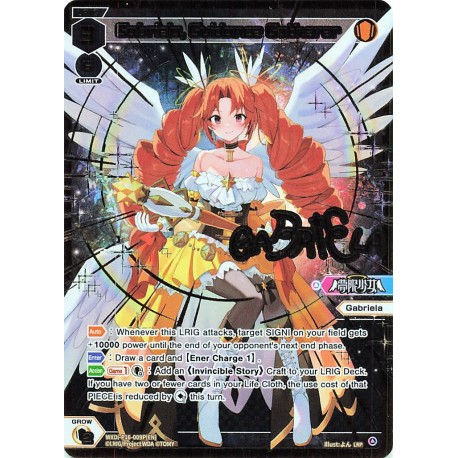 Wixoss card WXDi-P16-009P[EN] Gabriela, Guidance Gatherer LRP  Legendary DIVA