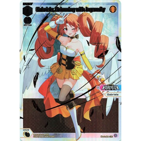 Wixoss card WXDi-P16-018R[EN] Gabriela, Brimming with Ingenuity P/LR  Legendary DIVA