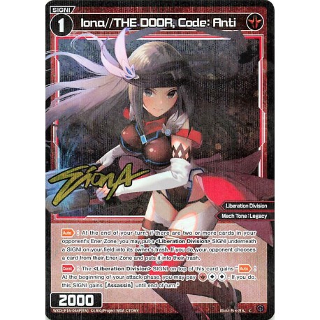 Wixoss card WXDi-P16-064P[EN] Iona//THE DOOR, Code: Anti  P/C   Legendary DIVA