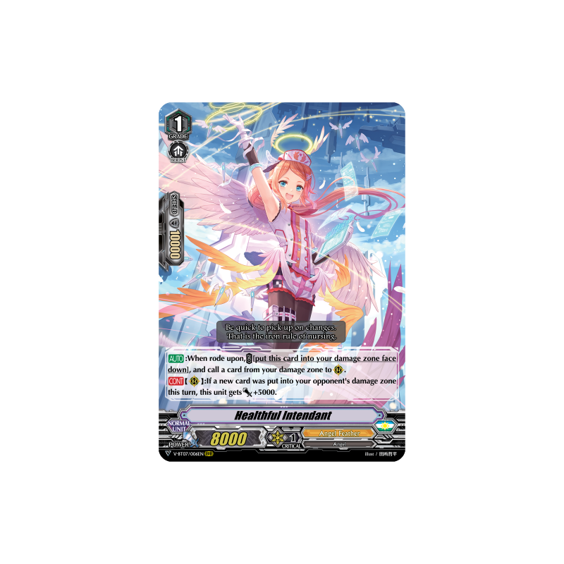 Vanguard_TCG_card_V-BT07_006EN_RRR_Healthful_Intendant_Infinideity_Cradle