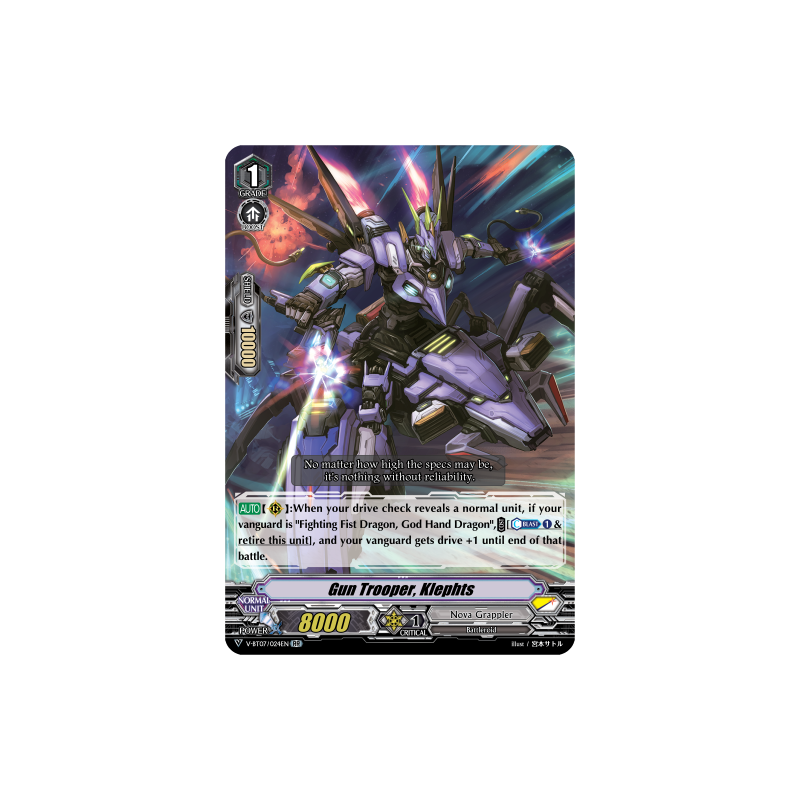 Vanguard_TCG_card_V-BT07_024EN_RR_Gun_Trooper_Klephts_Infinideity_Cradle