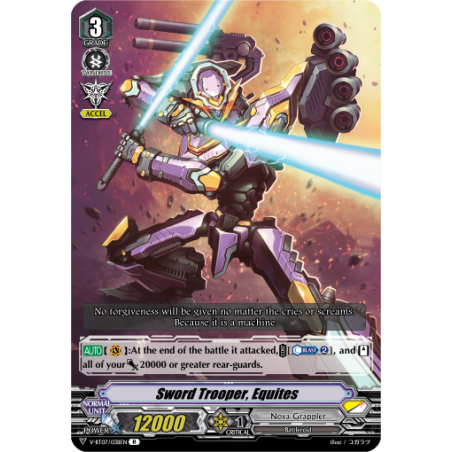 Vanguard_TCG_card_V-BT07_038EN_R_Sword_Trooper_Equites_Infinideity_Cradle