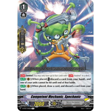 Vanguard_TCG_card_V-BT07_042EN_R_Competent_Mechanic_Spechanic_Infinideity_Cradle