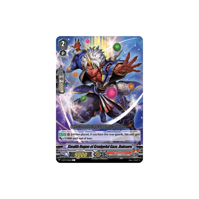 Vanguard_TCG_card_V-BT07_056EN_C_Stealth_Rogue_of_Grudgeful_Gaze_Daimaru_Infinideity_Cradle