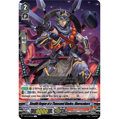 Vanguard_TCG_card_V-BT07_057EN_C_Stealth_Rogue_of_a_Thousand_Blades_Oborozakura_Infinideity_Cradle