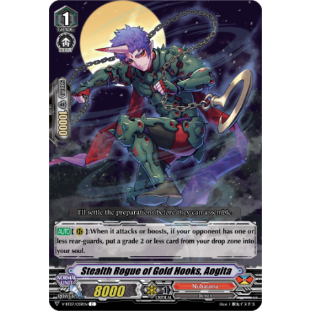 Vanguard_TCG_card_V-BT07_059EN_C_Stealth_Rogue_of_Gold_Hooks_Aogita_Infinideity_Cradle