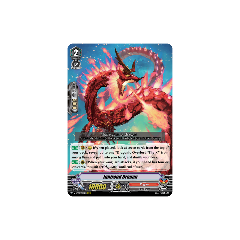 Vanguard_TCG_card_V-BT08_009EN_RRR_Igniroad_Dragon_Silverdust_Blaze