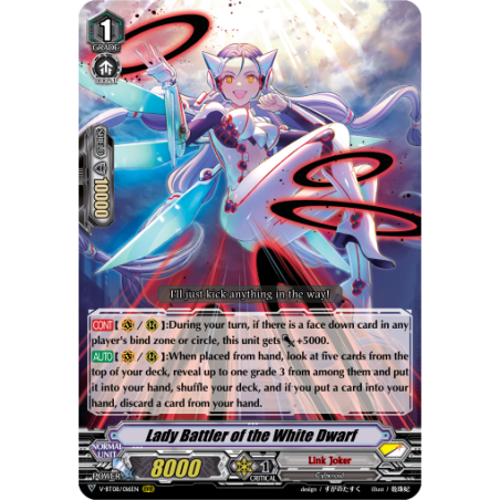 Vanguard_TCG_card_V-BT08_016EN_RRR_Lady_Battler_of_the_White_Dwarf_Silverdust_Blaze