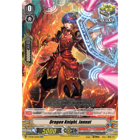 Vanguard_TCG_card_V-BT08_022EN_RR_Dragon_Knight_Jannat_Silverdust_Blaze
