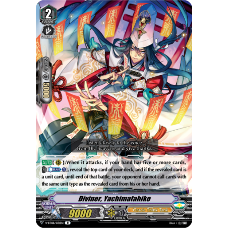 Vanguard_TCG_card_V-BT08_031EN_R_Diviner_Yachimatahiko_Silverdust_Blaze