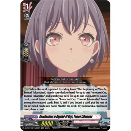 Cardfight_Vanguard_card_DZ-BT09_EX03EN_EXC_Recollections_of_Dappled-lit_Days_Tomori_Takamatsu_Super_Brave_Detonation