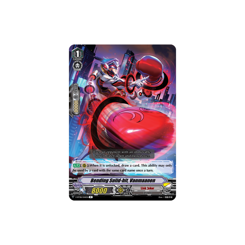 Vanguard_TCG_card_V-BT08_044EN_R_Bending_Solid-hit_Vanmaanen_Silverdust_Blaze