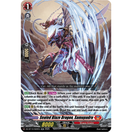 Vanguard_TCG_card_DZ-BT10_022EN_RR_Sealed_Blaze_Dragon_Samupadru_Dragonsoul_Resonance