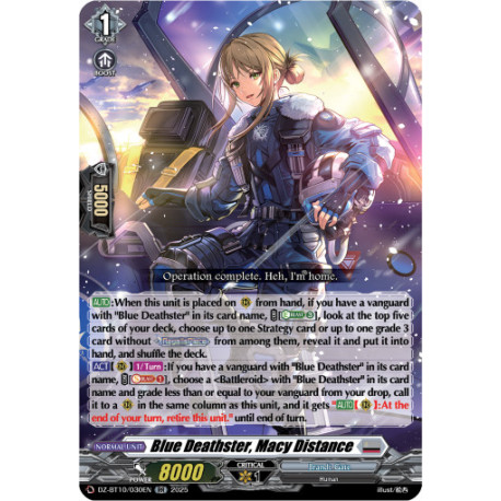 Vanguard_TCG_card_DZ-BT10_030EN_RR_Blue_Deathster_Macy_Distance_Dragonsoul_Resonance