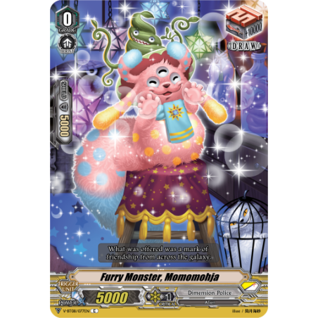 Vanguard_TCG_card_V-BT08_077EN_C_Furry_Monster_Momomohja_Silverdust_Blaze