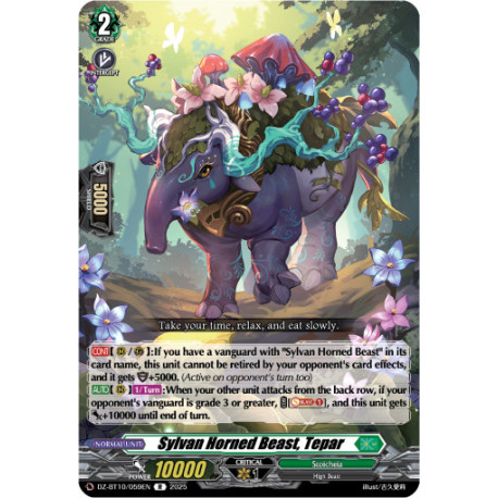 Vanguard_TCG_card_DZ-BT10_059EN_R_Sylvan_Horned_Beast_Tepar_Dragonsoul_Resonance