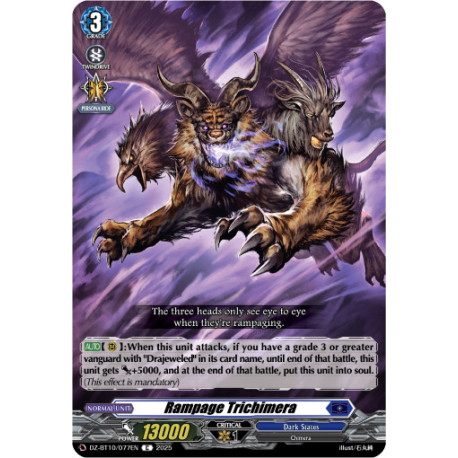 Vanguard_TCG_card_DZ-BT10_077EN_C_Rampage_Trichimera_Dragonsoul_Resonance