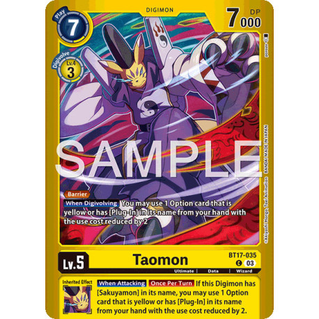 Digimon_TCG_LM-06_BT17-035_Taomon_Alternative_Art_Limited_Card_Pack_Billion_Bullet_Card_Game