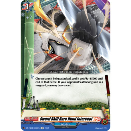 Vanguard_TCG_card_DZ-TB01_066EN_R_Sword_Skill_Bare_Hand_Intercept_Future_Card_Buddyfight