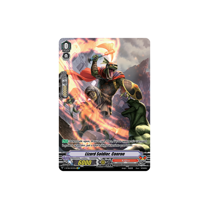 Vanguard_TCG_card_V-BT08_SP23EN_SP_Lizard_Soldier_Conroe_Silverdust_Blaze