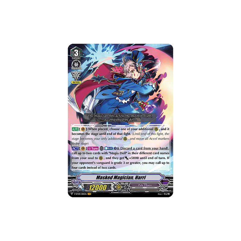 Vanguard_TCG_card_V-BT09_001EN_VR_Masked_Magician_Harri_Butterfly_d’Moonlight