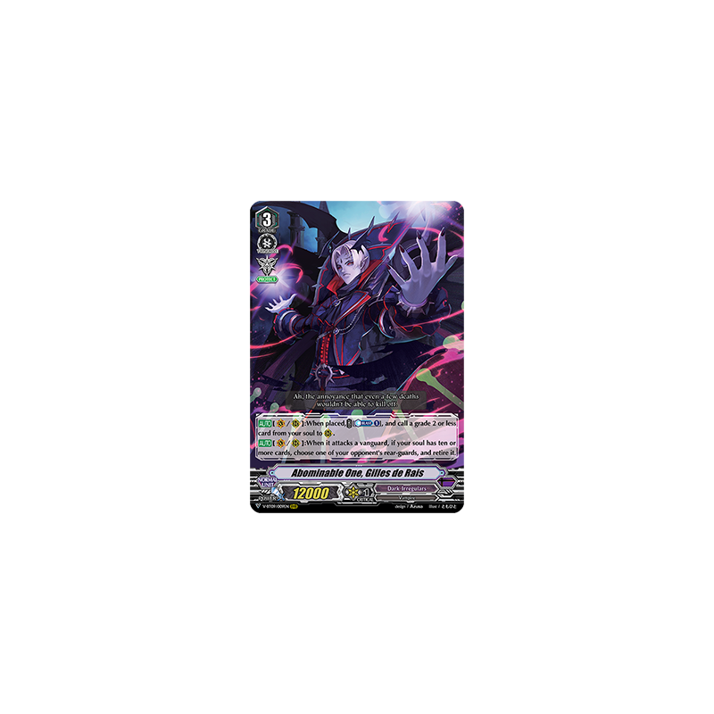 Vanguard_TCG_card_V-BT09_009EN_RRR_Abominable_One_Gilles_de_Rais_Butterfly_d’Moonlight
