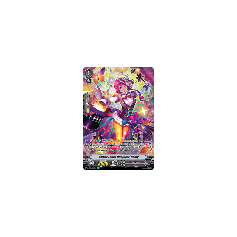 Vanguard_TCG_card_V-BT09_SP33EN_SP_Silver_Thorn_Conjurer_Romy_Butterfly_d’Moonlight