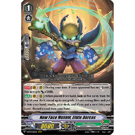 Vanguard_TCG_card_V-BT10_016EN_RRR_New_Face_Mutant_Little_Dorcas_Phantom_Dragon_Aeon