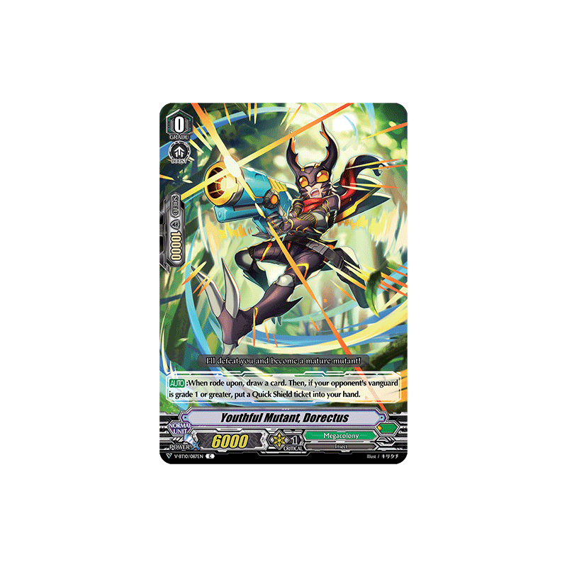 Vanguard_TCG_card_V-BT10_087EN_C_Youthful_Mutant_Dorectus_Phantom_Dragon_Aeon