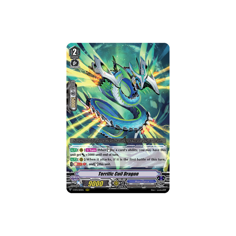 Vanguard_TCG_card_V-BT11_013EN_RRR_Terrific_Coil_Dragon_Storm_of_the_Blue_Cavalry