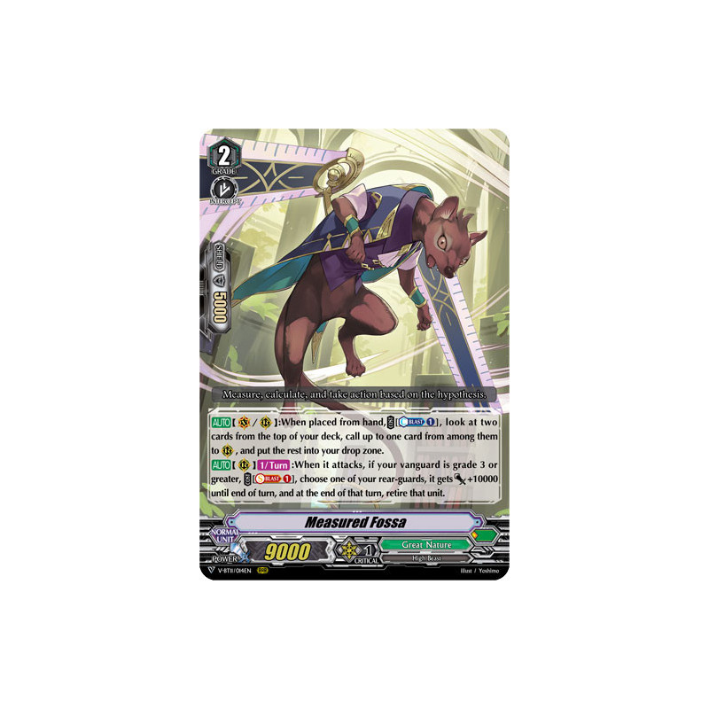 Vanguard_TCG_card_V-BT11_014EN_RRR_Measured_Fossa_Storm_of_the_Blue_Cavalry