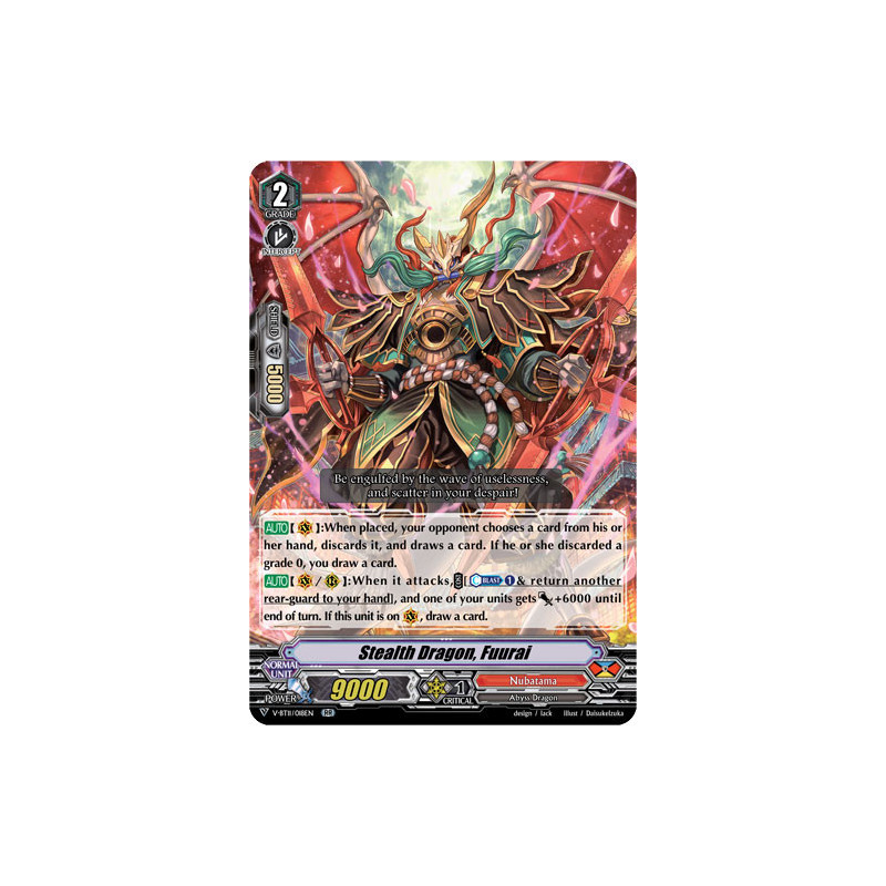 Vanguard_TCG_card_V-BT11_018EN_RR_Stealth_Dragon_Fuurai_Storm_of_the_Blue_Cavalry