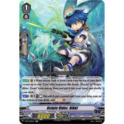 Vanguard_TCG_card_V-BT11_023EN_RR_Kelpie_Rider_Nikki_Storm_of_the_Blue_Cavalry