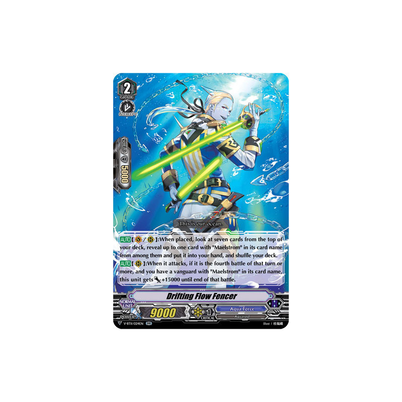 Vanguard_TCG_card_V-BT11_024EN_RR_Drifting_Flow_Fencer_Storm_of_the_Blue_Cavalry