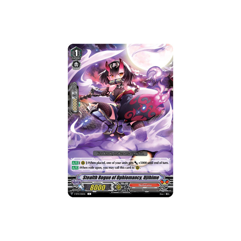 Vanguard_TCG_card_V-BT11_051EN_C_Stealth_Rogue_of_Ophiomancy_Ujihime_Storm_of_the_Blue_Cavalry