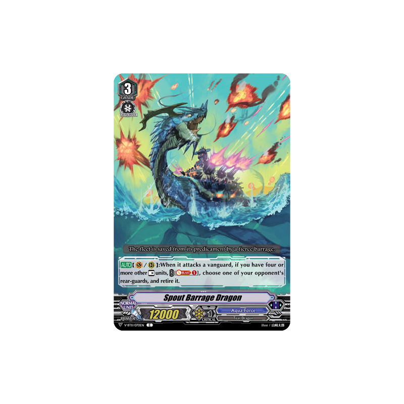 Vanguard_TCG_card_V-BT11_070EN_C_Spout_Barrage_Dragon_Storm_of_the_Blue_Cavalry