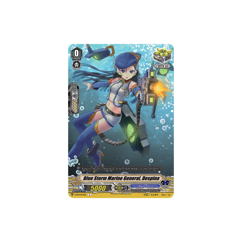 Vanguard_TCG_card_V-BT11_077EN_C_Blue_Storm_Marine_General_Despina_Storm_of_the_Blue_Cavalry